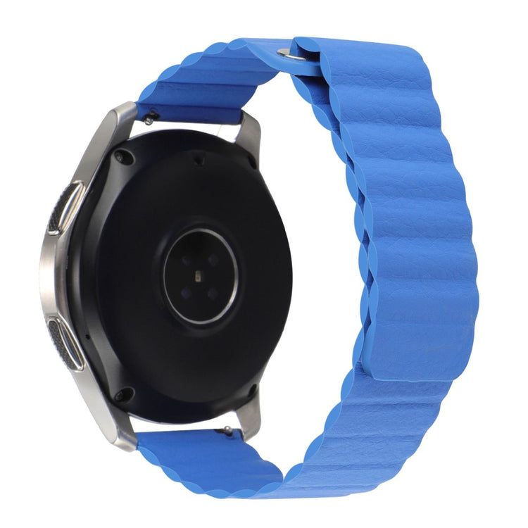 22mm Universal genuine leather watch strap - Blue#serie_1