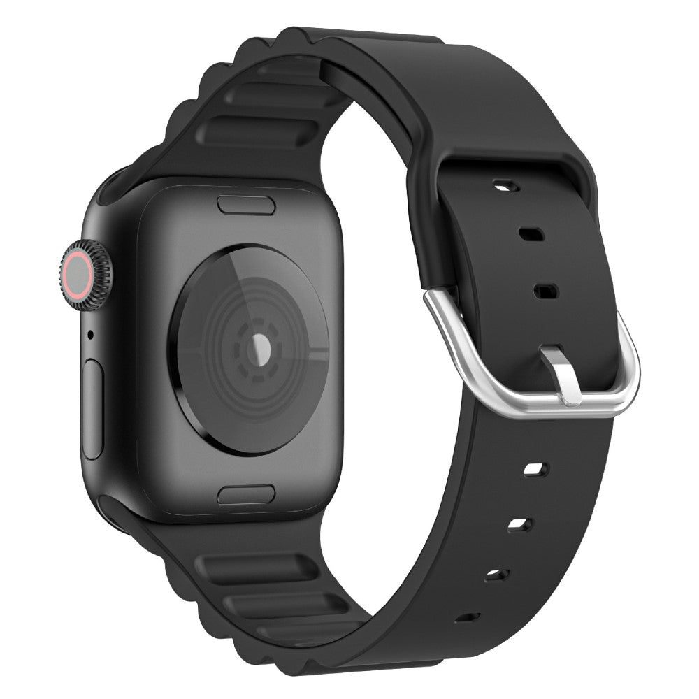 Helt vildt smuk Apple Watch Series 7 45mm Silikone Rem - Sort#serie_1