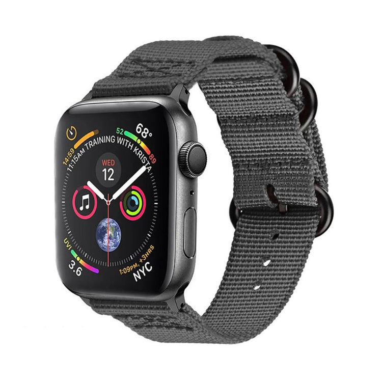 Kønt Apple Watch Series 7 45mm Nylon Rem - Sølv#serie_8