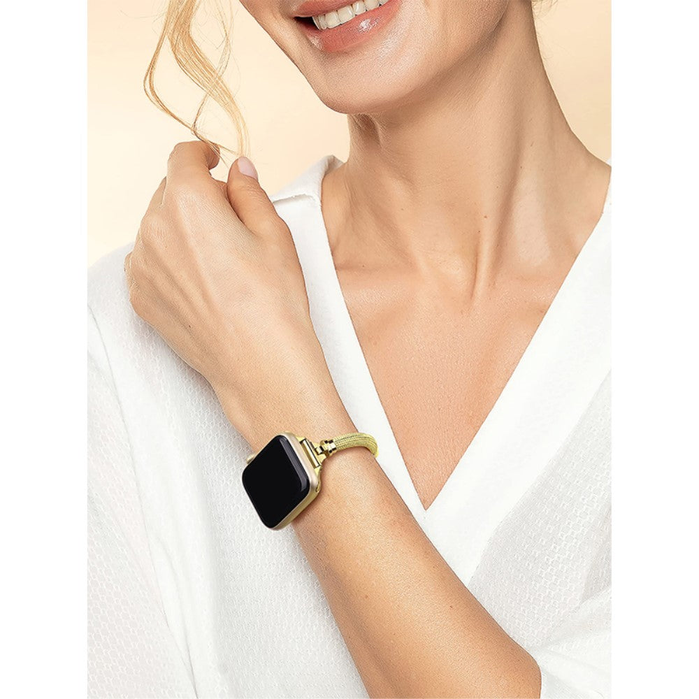 Yndigt Apple Watch Series 7 45mm Metal og Rhinsten Urrem - Guld#serie_3