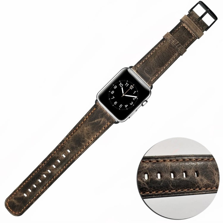 Meget nydelig Apple Watch Series 4 40mm Ægte læder Rem - Brun#serie_053