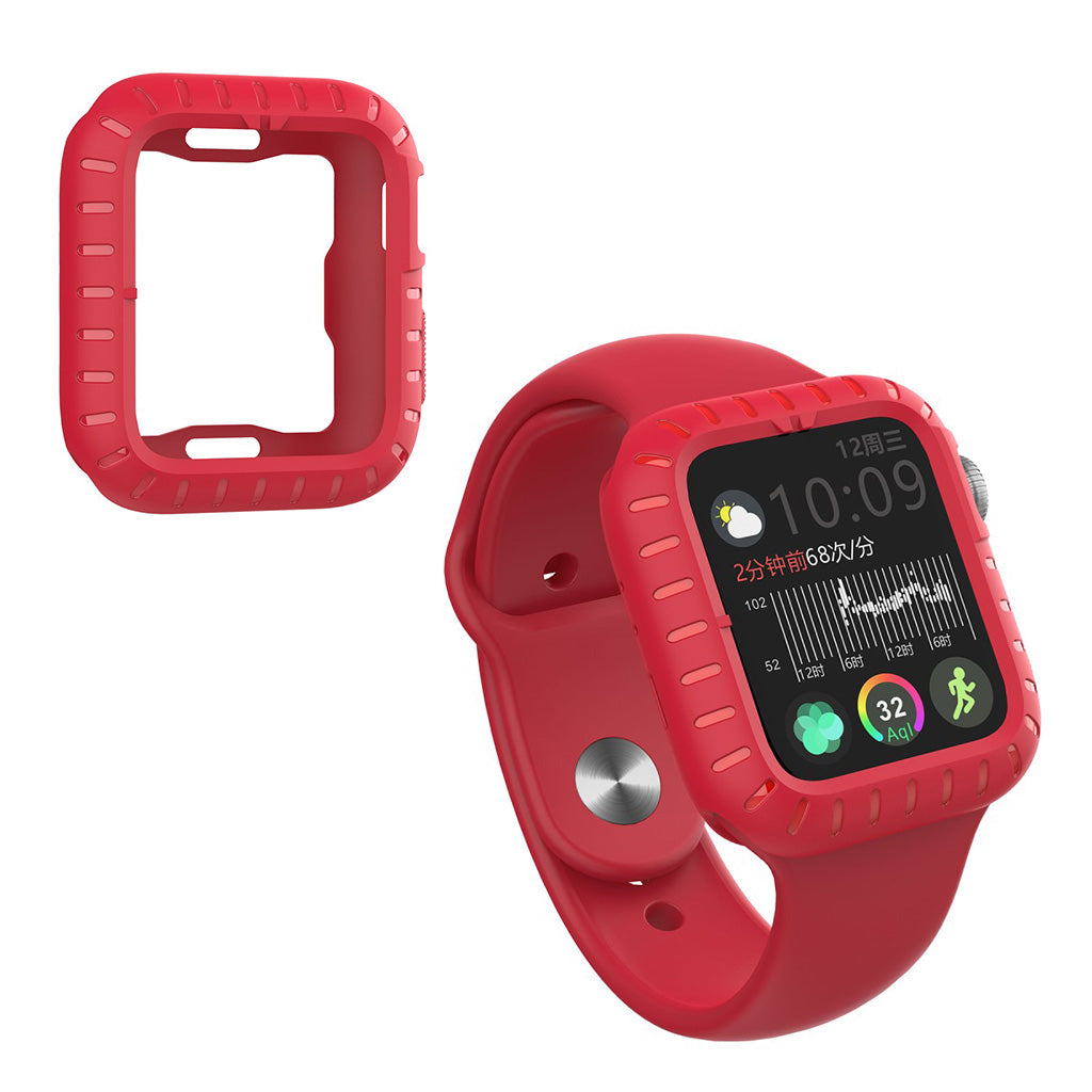 Mega Godt Apple Watch Series 5 40mm / Apple Watch 40mm Silikone Cover - Rød#serie_3