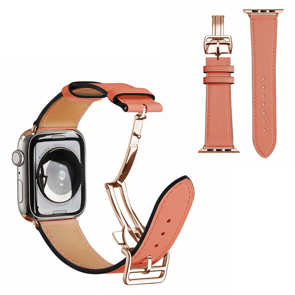 Helt vildt fantastisk Universal Apple Ægte læder Rem - Orange#serie_9