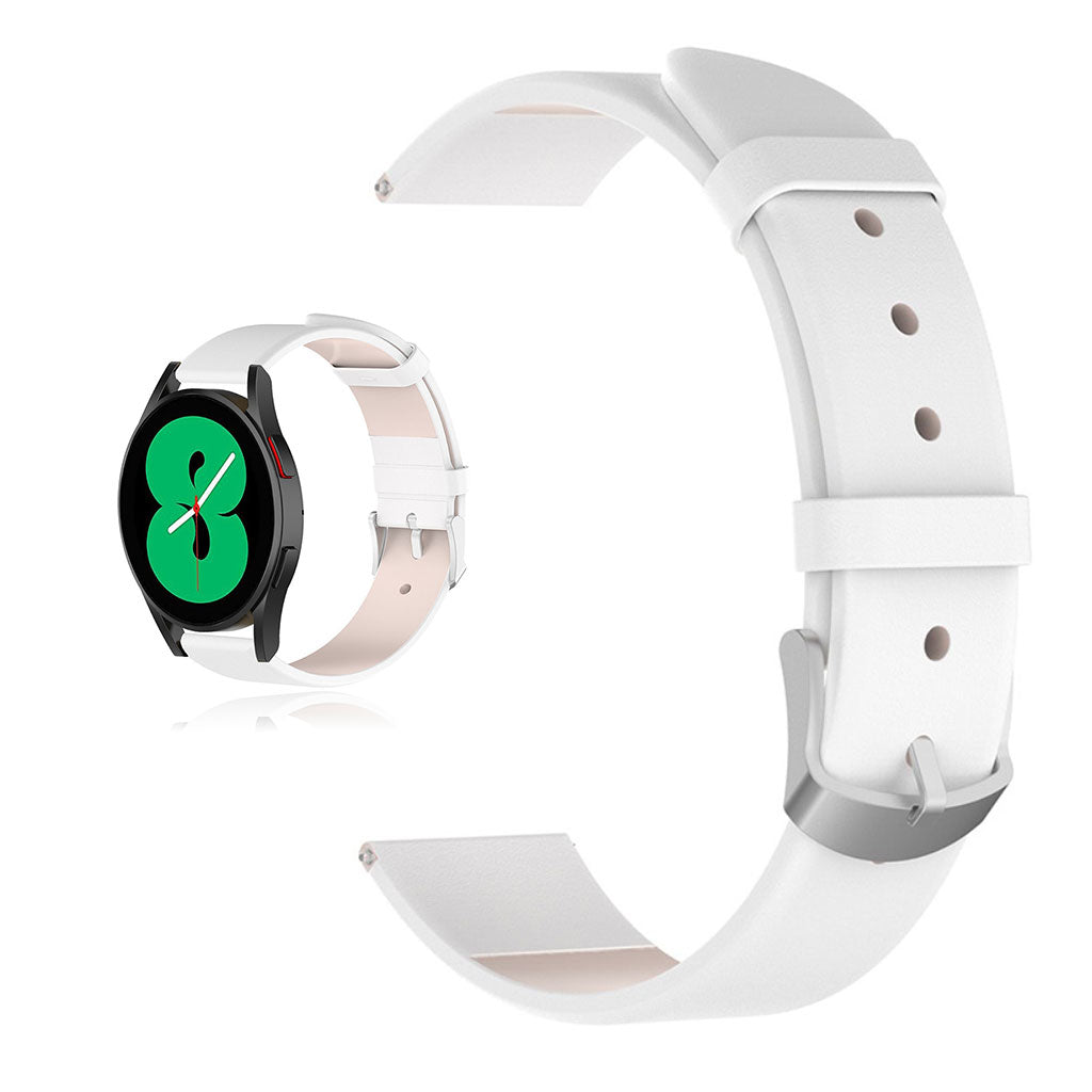 Rigtigt fint Universal Samsung Ægte læder Rem - Hvid#serie_1