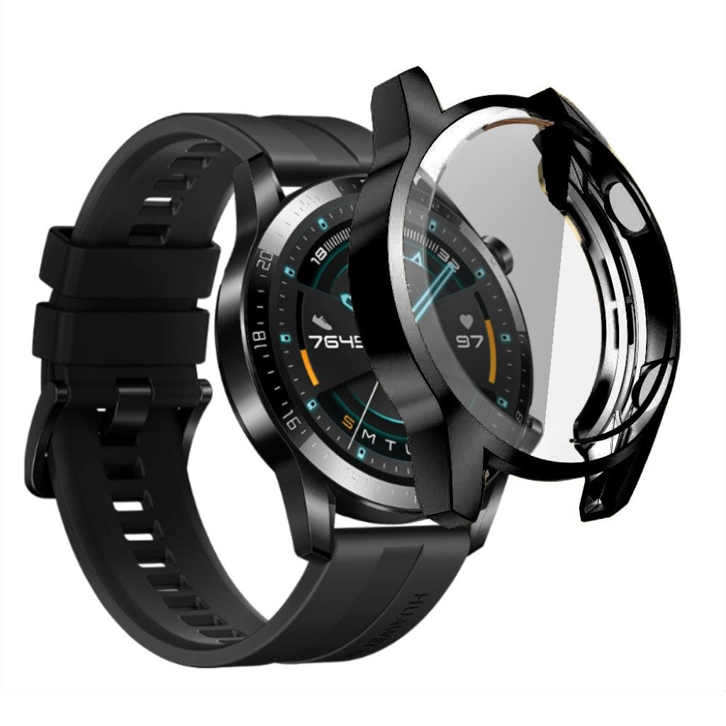 Mega Fed Huawei Watch GT 2 46mm Silikone Cover - Sort#serie_1