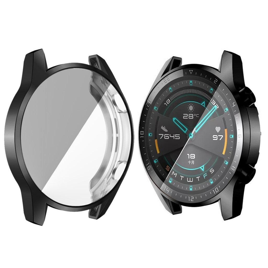 Mega Fed Huawei Watch GT 2 46mm Silikone Cover - Sort#serie_1