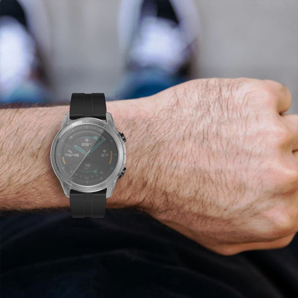 Mega Fed Huawei Watch GT 2 46mm Silikone Cover - Gennemsigtig#serie_2