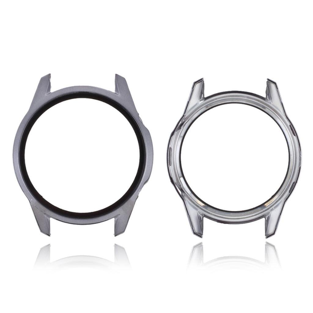 Mega Godt Huawei Watch GT 2 46mm Cover med Skærmbeskytter i Silikone og Hærdet Glas - Sølv#serie_3