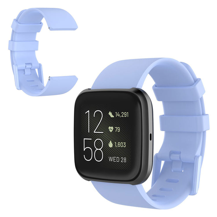 Stilfuld Fitbit Versa 2 / Fitbit Versa Lite Silikone Rem - Størrelse: L - Blå#serie_10