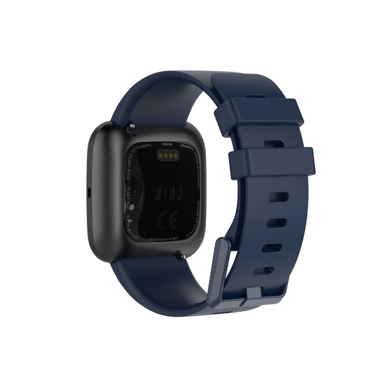 Stilfuld Fitbit Versa 2 / Fitbit Versa Lite Silikone Rem - Størrelse: L - Sort#serie_11