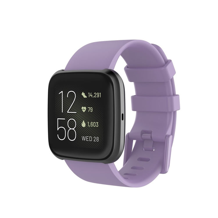 Stilfuld Fitbit Versa 2 / Fitbit Versa Lite Silikone Rem - Størrelse: L - Lilla#serie_12