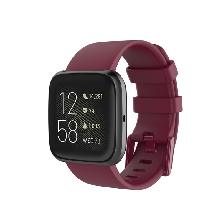 Stilfuld Fitbit Versa 2 / Fitbit Versa Lite Silikone Rem - Størrelse: L - Rød#serie_4