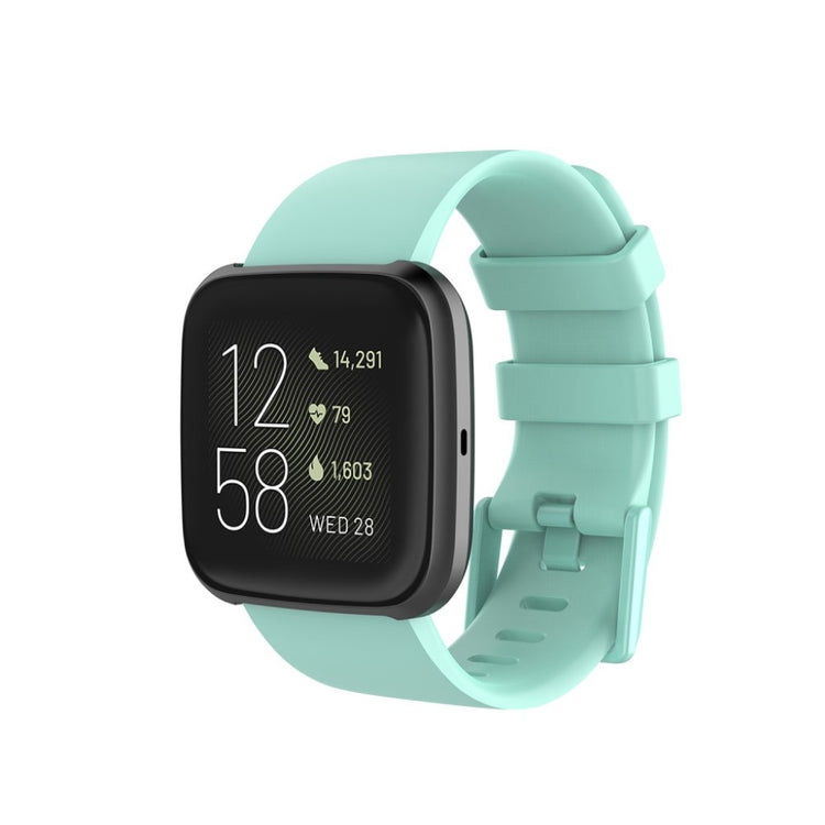 Stilfuld Fitbit Versa 2 / Fitbit Versa Lite Silikone Rem - Størrelse: L - Grøn#serie_9