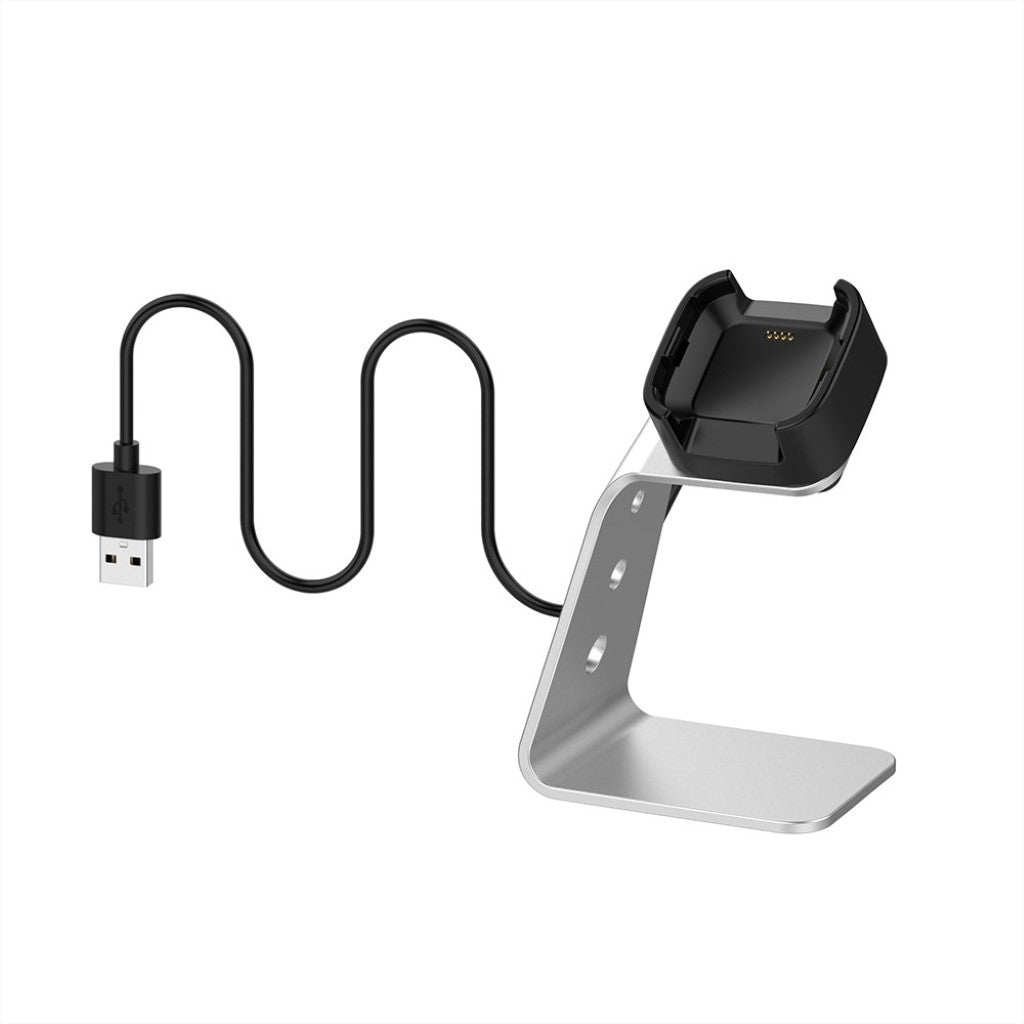 Metal Fitbit Versa Lite Ladestation - Sølv#serie_2