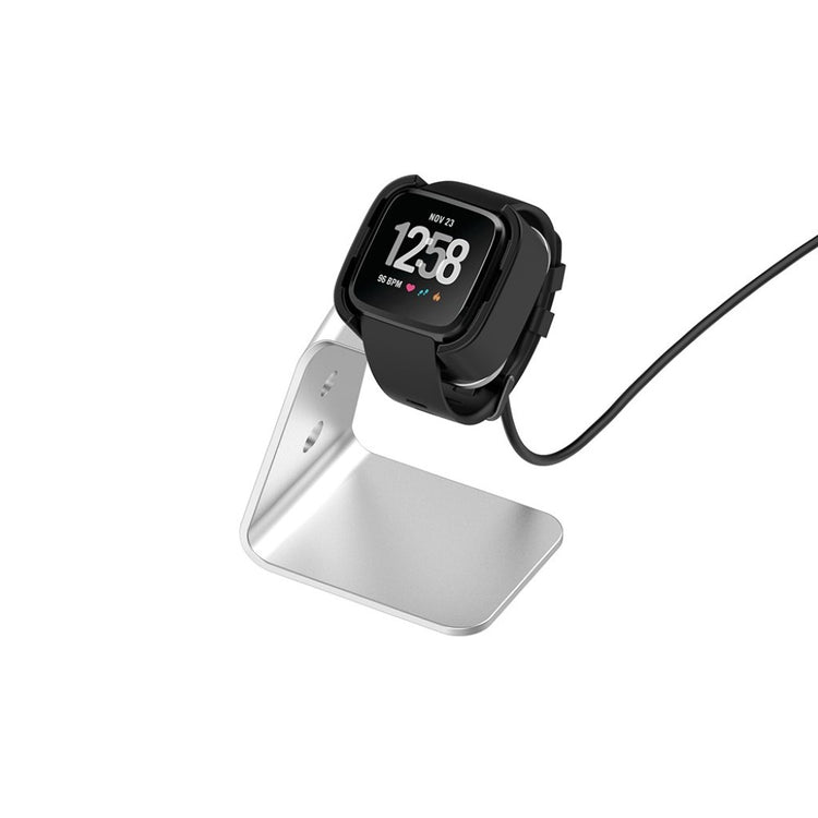 Metal Fitbit Versa Lite Ladestation - Sølv#serie_2