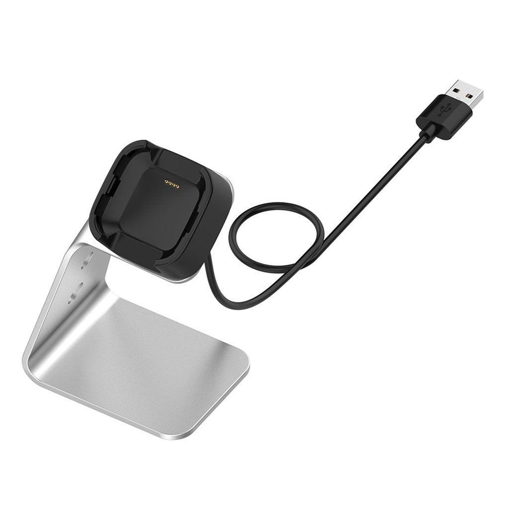 Metal Fitbit Versa Lite Ladestation - Sølv#serie_2