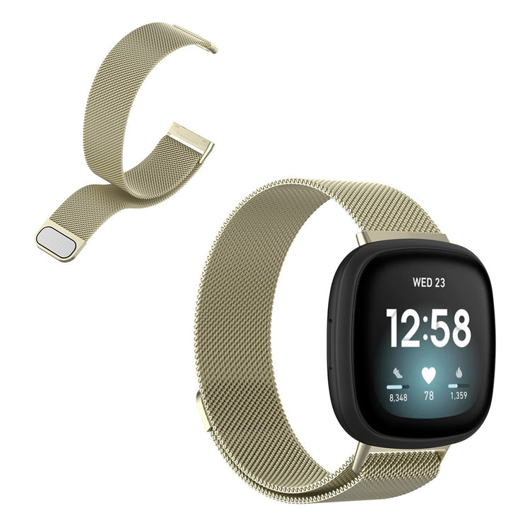 Rigtigt fantastisk Fitbit Versa 3 / Fitbit Sense Metal Rem - Guld#serie_2