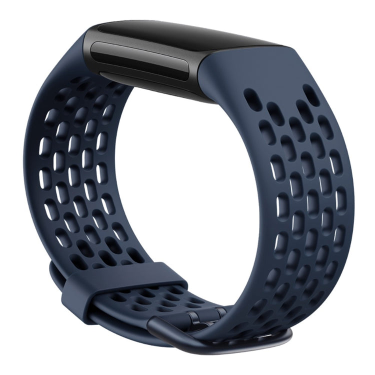 Meget elegant Fitbit Charge 5 Silikone Rem - Blå#serie_4