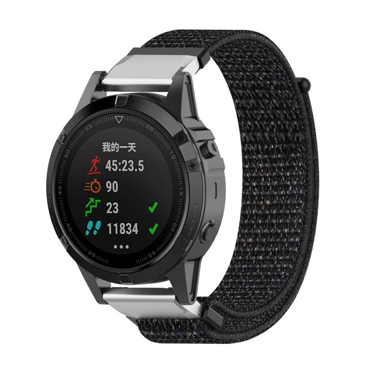 Rigtigt sejt Universal Garmin Nylon Rem - Sort#serie_2