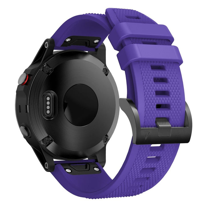 Super sejt Garmin Fenix 5 Silikone Rem - Lilla#serie_12