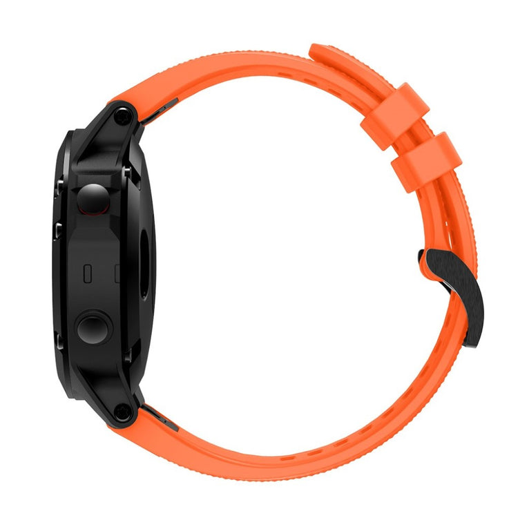 Super sejt Garmin Fenix 5 Silikone Rem - Orange#serie_4