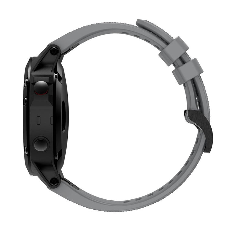 Super sejt Garmin Fenix 5 Silikone Rem - Sølv#serie_7