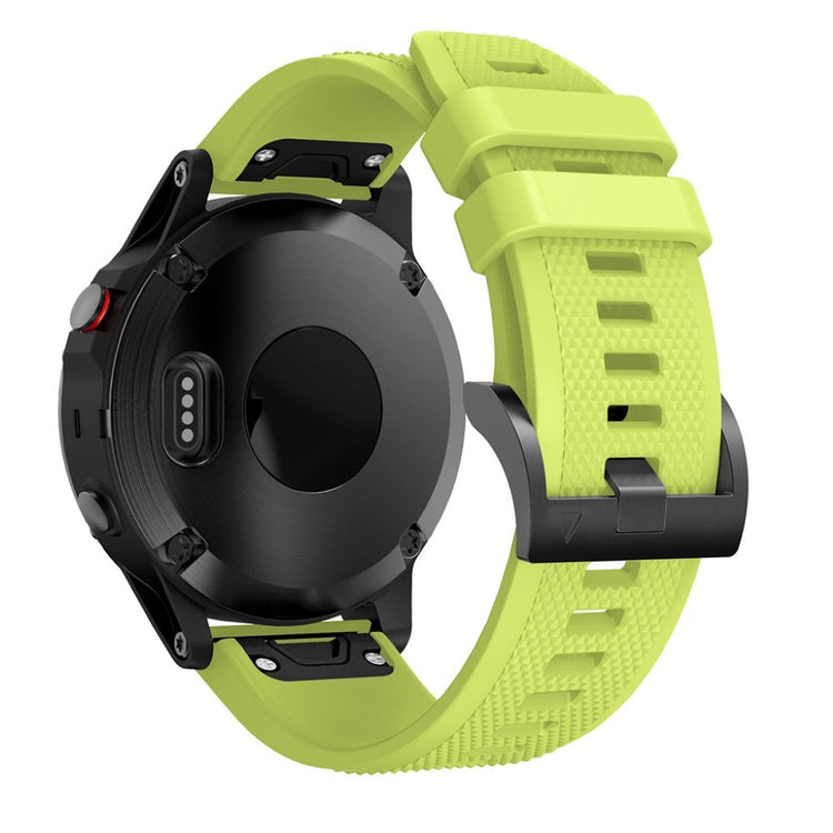 Super sejt Garmin Fenix 5 Silikone Rem - Grøn#serie_8