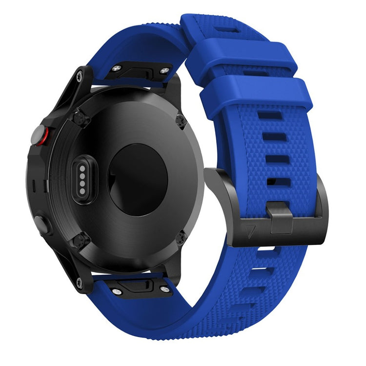 Super sejt Garmin Fenix 5 Silikone Rem - Blå#serie_9