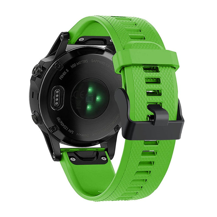 Vildt flot Garmin Fenix 7 Silikone Rem - Grøn#serie_11