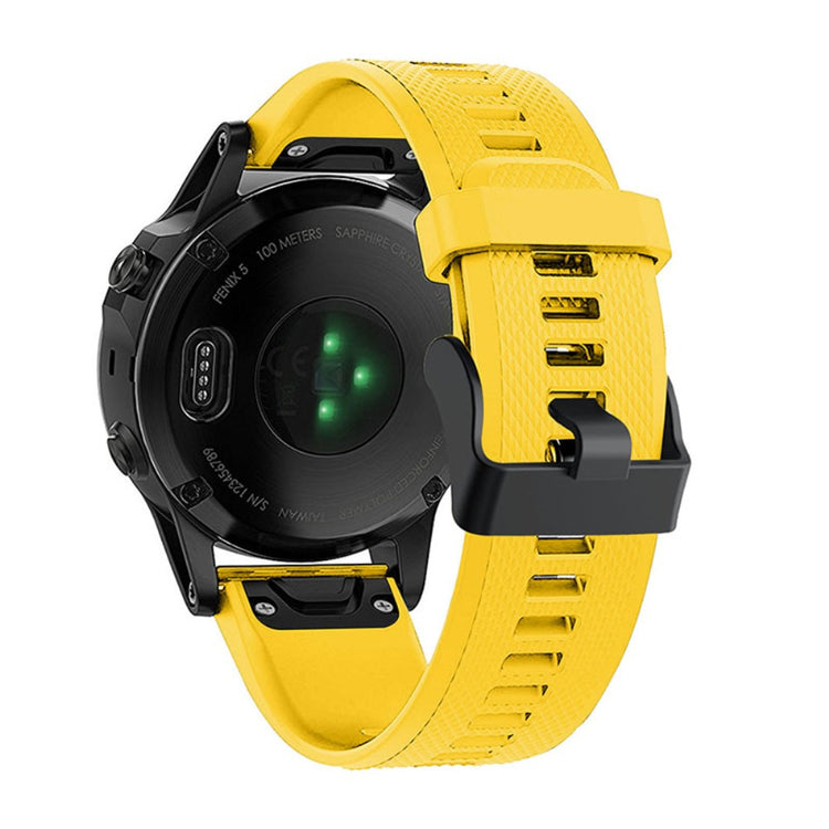 Vildt flot Garmin Fenix 7 Silikone Rem - Gul#serie_6