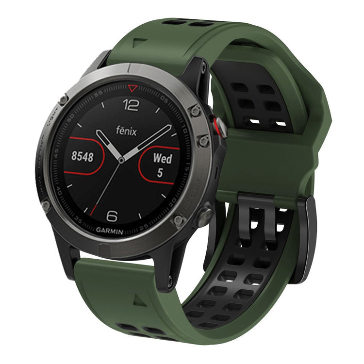 Vildt pænt Universal Garmin Silikone Rem - Sølv#serie_9