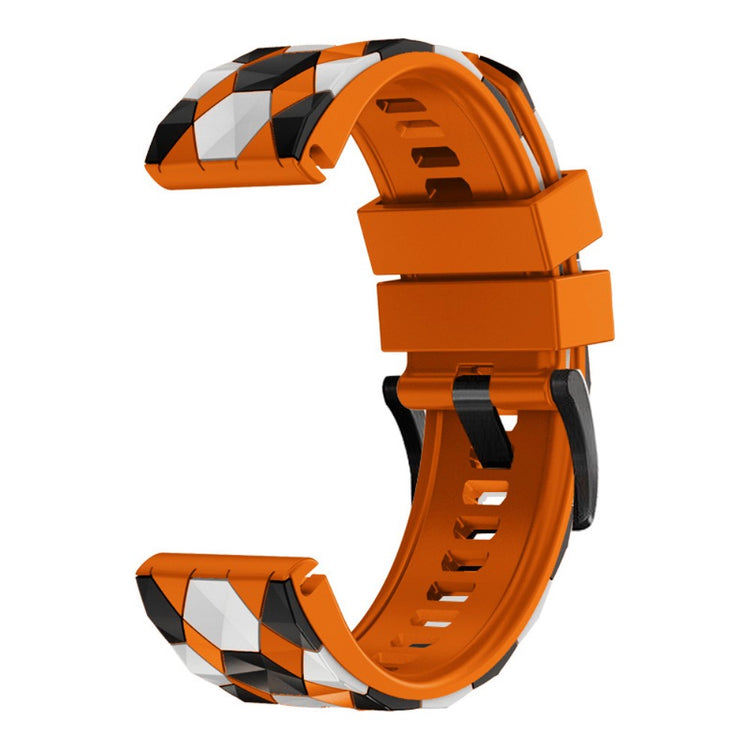 Rigtigt Sejt Silikone Universal Rem passer til Smartwatch - Orange#serie_2