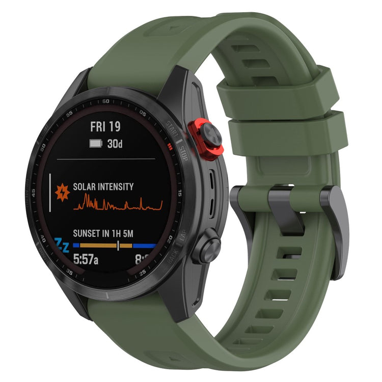 Mega slidstærk Universal Garmin Silikone Rem - Grøn#serie_1