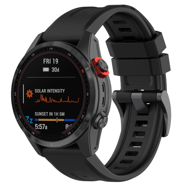 Mega slidstærk Universal Garmin Silikone Rem - Sort#serie_12