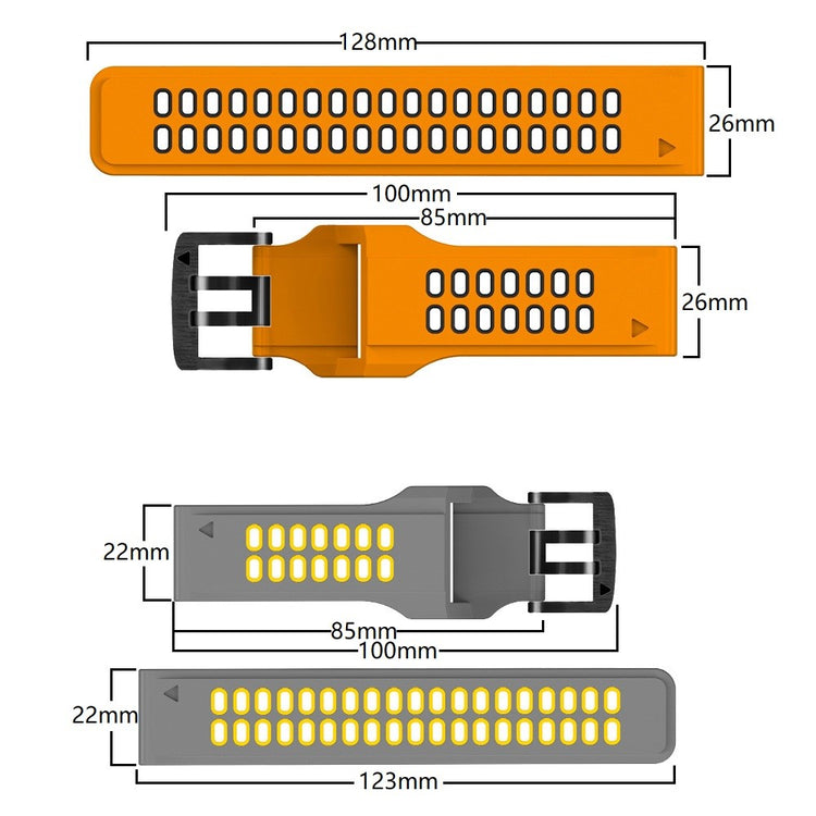 Rigtigt fed Universal Silikone Rem - Hvid#serie_2