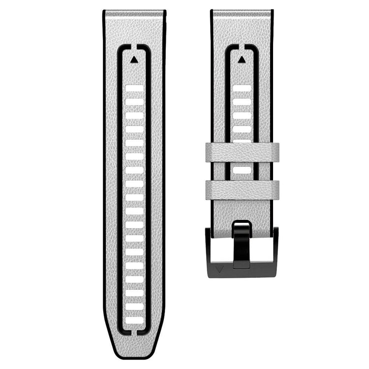 Solid Universal Kunstlæder og  Silikone Urrem - Hvid#serie_1