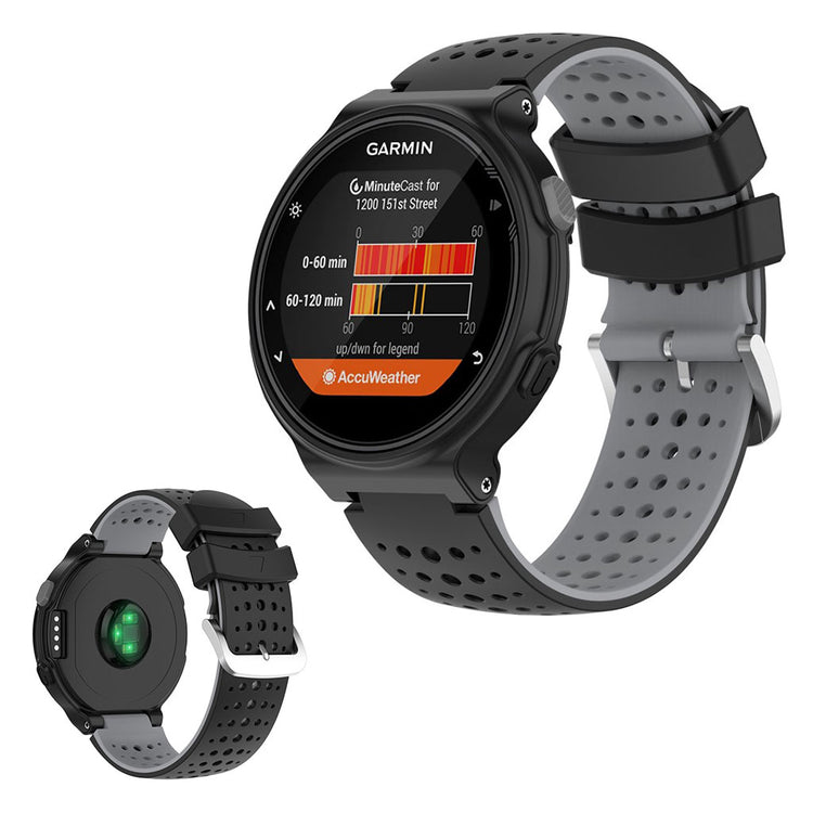 Solid Universal Garmin Silikone Rem - Sølv#serie_1