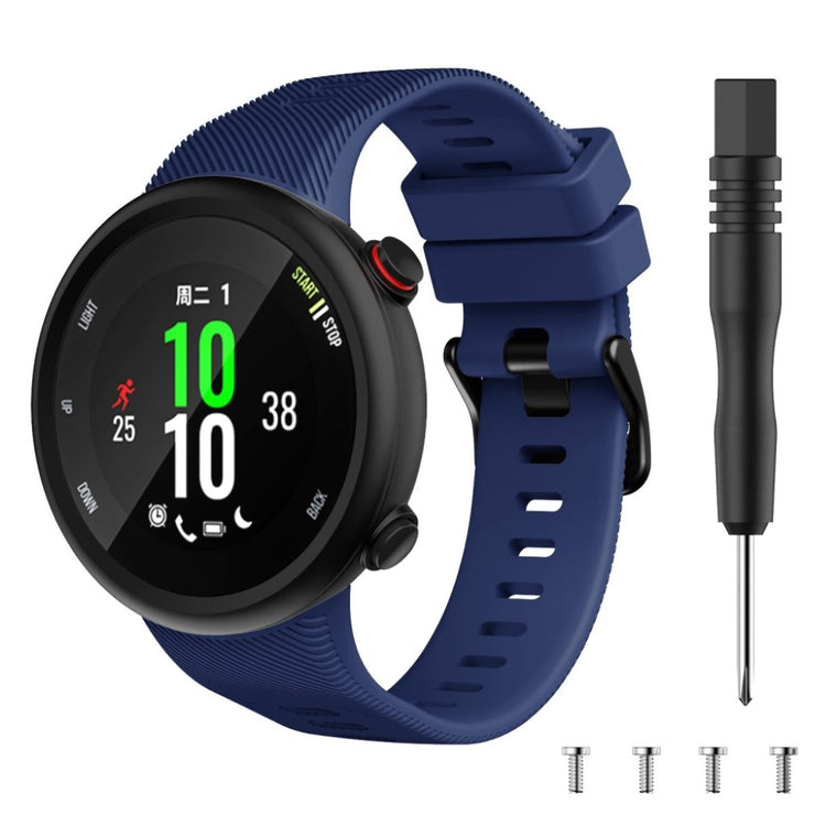 Sejt Garmin Forerunner 45S Silikone Rem - Blå#serie_13