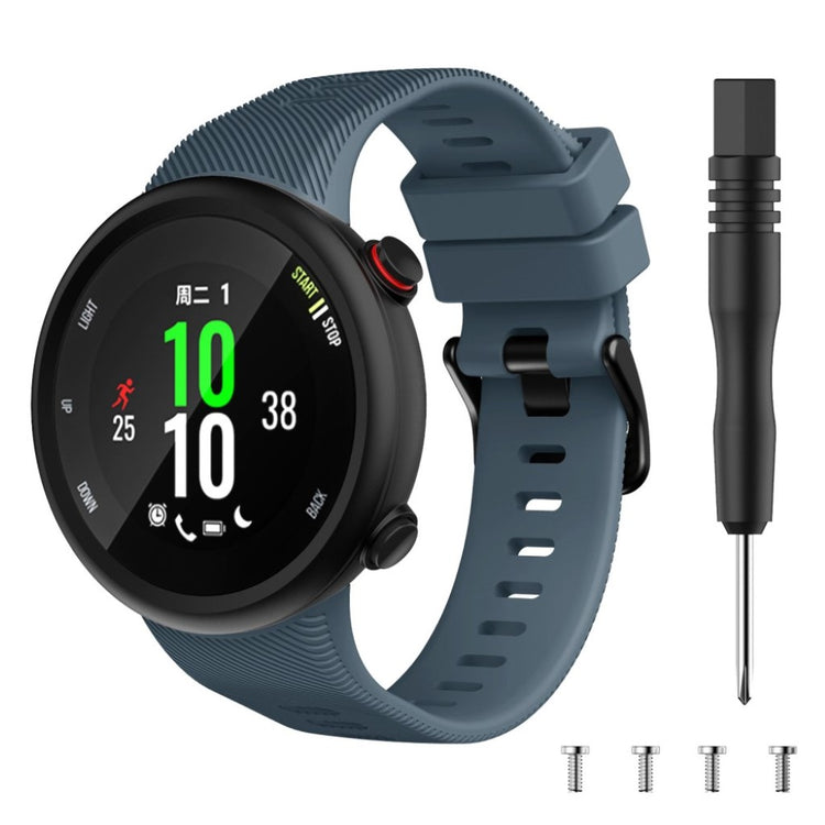 Sejt Garmin Forerunner 45S Silikone Rem - Blå#serie_14