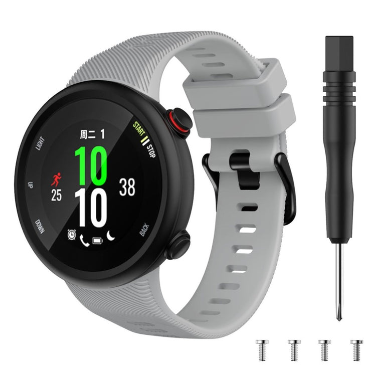 Sejt Garmin Forerunner 45S Silikone Rem - Sølv#serie_3