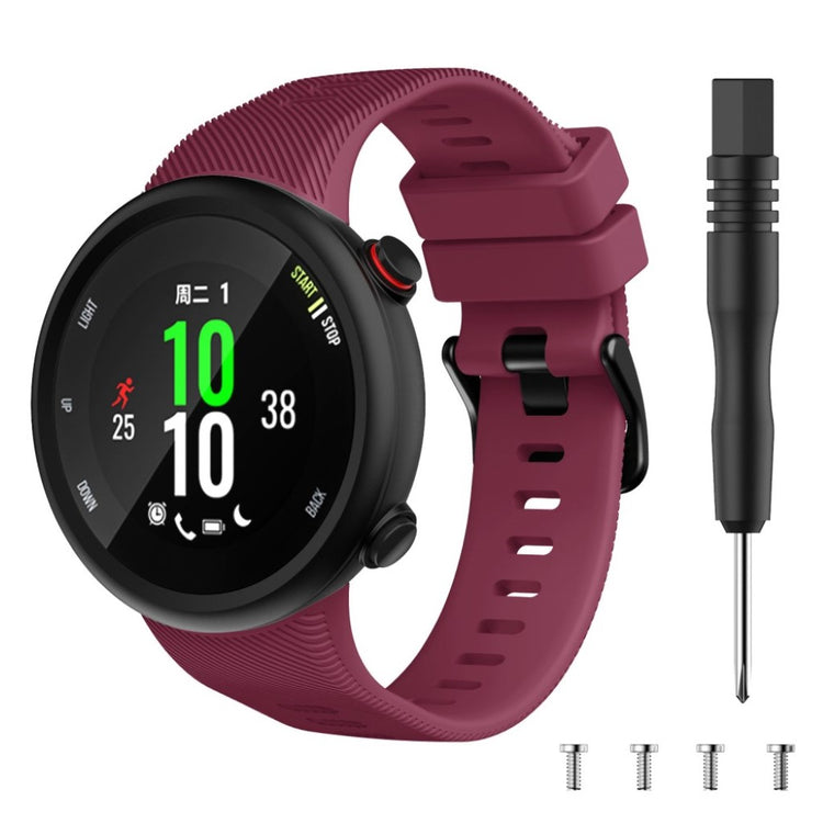 Sejt Garmin Forerunner 45S Silikone Rem - Rød#serie_5