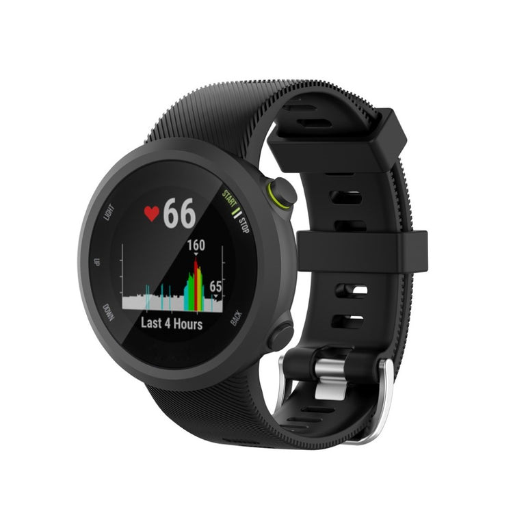 Super fint Garmin Forerunner 45 Silikone Rem - Sort#serie_1