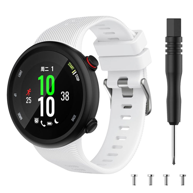 Kønt Garmin Forerunner 45 Silikone Rem - Hvid#serie_2