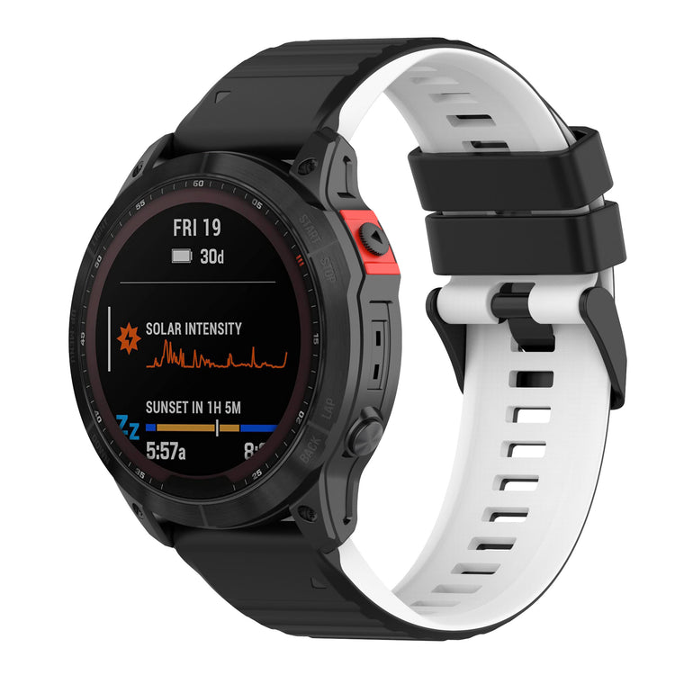 Nydelig Universal Garmin Silikone Rem - Sort#serie_3