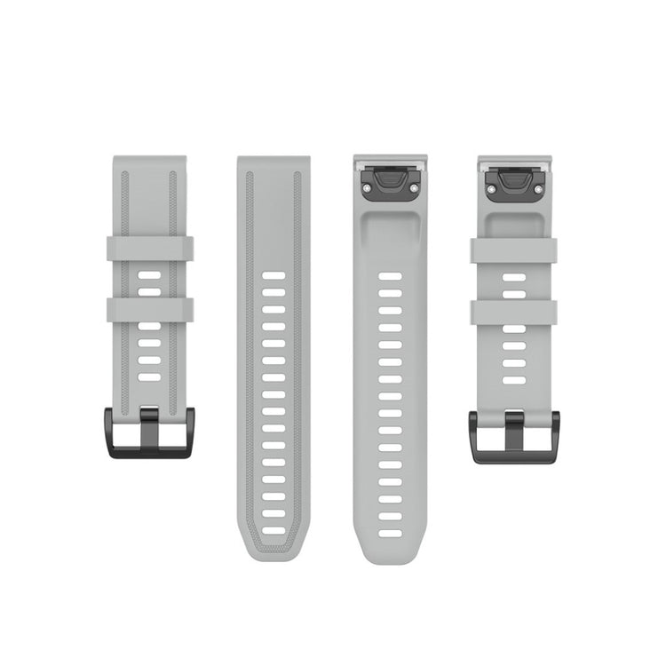 Rigtigt sejt Garmin Fenix 6S Silikone Rem - Sølv#serie_5