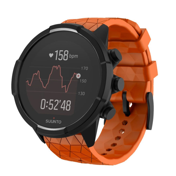 Fint Suunto 9 Baro Silikone Rem - Orange#serie_4