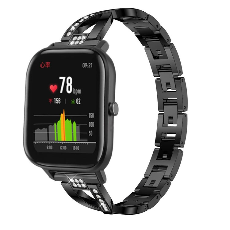 Vildt pænt Amazfit GTS Metal og Rhinsten Rem - Sort#serie_1