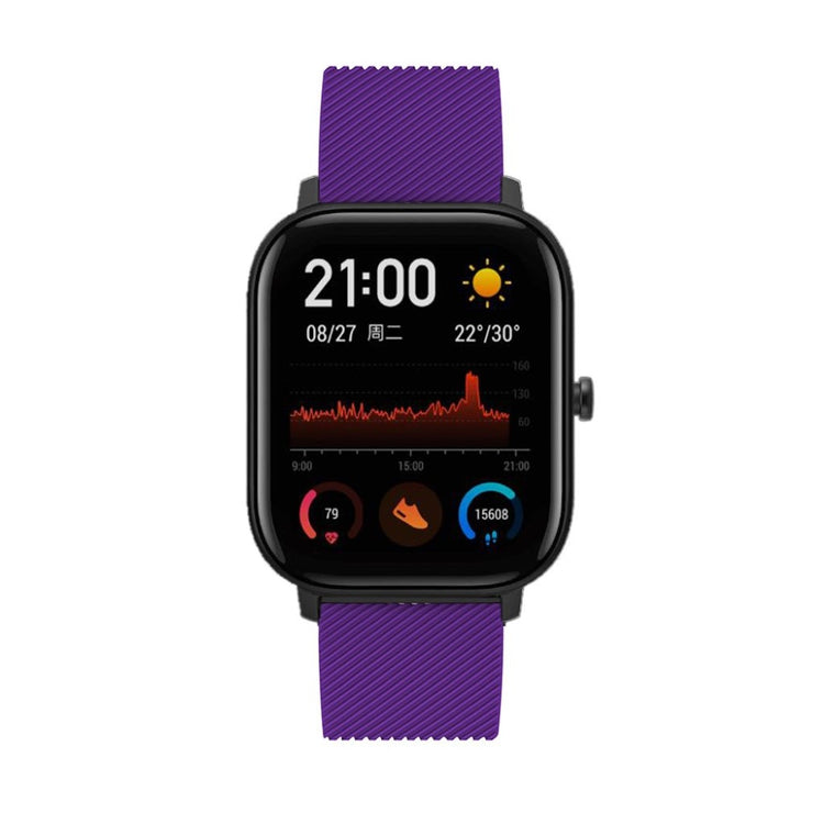 Rigtigt godt Amazfit GTS Silikone Rem - Lilla#serie_8