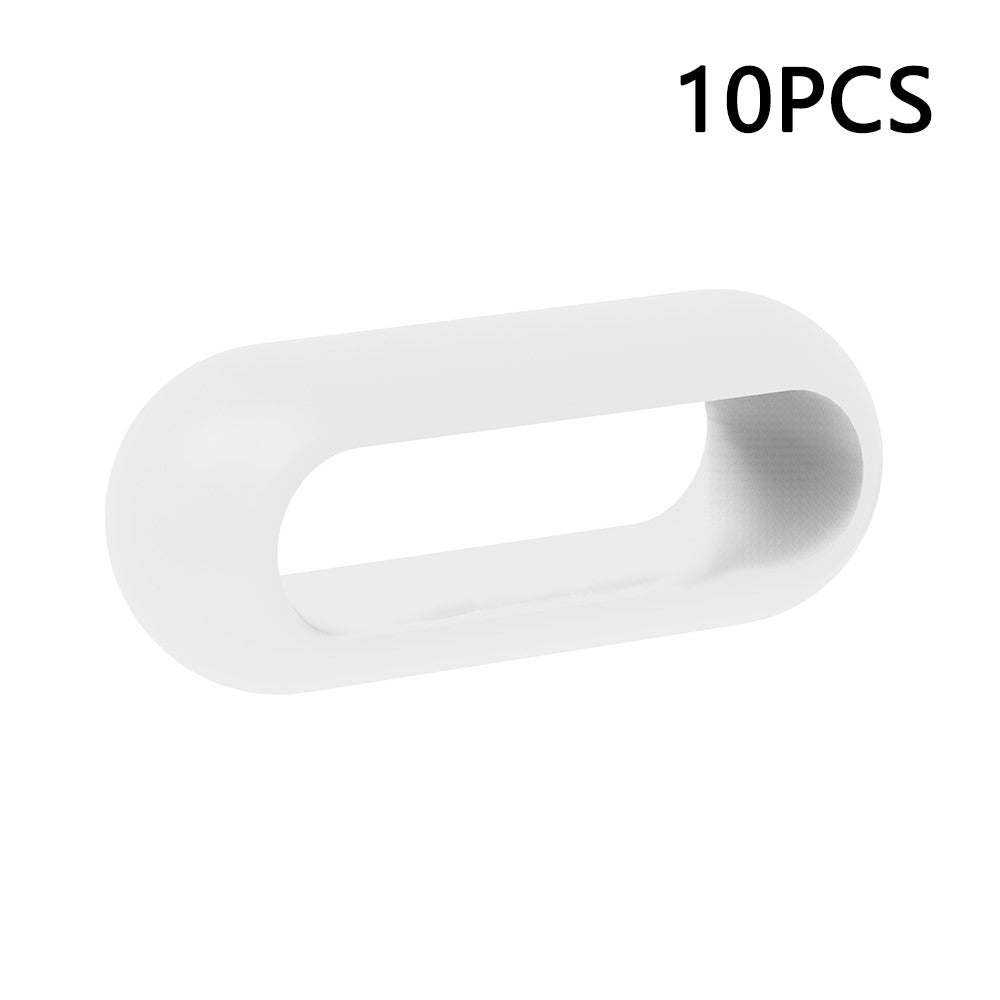 10Pcs Xiaomi Smart Band 8 Pro Watch Band Silicone Holder Loop Watch Strap Fastener Ring - Black - Hvid#serie_2