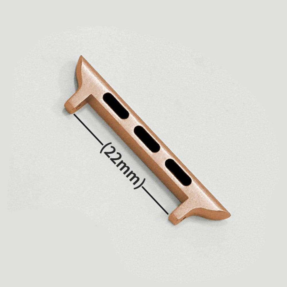1 Pair Stainless Steel Adapter Apple Watch Series 41mm - 40mm - 38mm , 22mm Watch Strap Connector - Rose Gold#serie_4